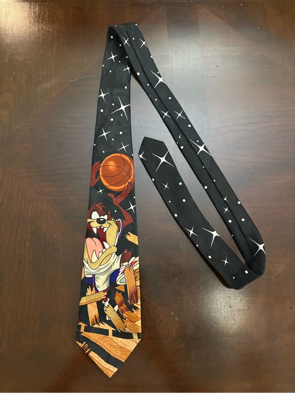 Looney Tunes Tasmanian Devil Taz Basketball Space Kids Boys Tie